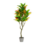 125cm Faux Artificial Home Decor Potted Codiaeum Plant V915-MB0042