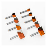 6Pcs 8mm Wood Cutter Cleaning Bottom Engraving Bits Solid Carbide Router Bit Woodworking Tools CNC V1107-145-90818-SIL-6PCS
