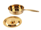 Stainless Steel Thickened Milk Pot with Lid Compound 3Layer Bottom Complementary Food PotGold V1294-YM0901-3118210121511