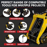 BAUMR-AG Stump Bucket Grapple Fork Accessory for BSR5000 Mini Loader Skid Steer, Quick Connect V219-GSDACCPCLG4A