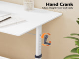 Artiss Standing Desk Height Adjustable Workstation Computer Desks Study 100CM White HASD-C-MANUAL-100-WH