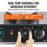 VEVOR Commercial Waffle Maker, Dual-Head Round Waffle Baker Machine, 2460W Non-Stick Stainless Steel V952-SYBLSHFBJZYBC5B6EV3