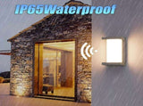 2 Pack Wall Light with Motion Sensor, LED 18W 3000K 1200 Lumens, IP65 Waterproof V1188-MS-520-038