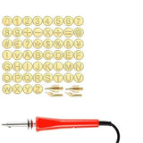 56 Letters Copper Mold DIY Wood Carving Set,Hot Stamp Tool with Letters for Wood,DIY Wood V1369-AZ3-W-22235