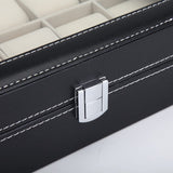 Black PU Leather Watch Organizer Display Storage Box Cases for Men & Women V178-84574