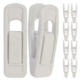Velvet Flocked Non- Clothes Hangers for Suits, Skirts, Pants - White, 10-Pack Space-Saving Design V1370-AZ4-11604
