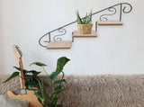1Pc Black Wall Flower Stand Iron Rack for Home Plant Storage V1370-AZ4-17036