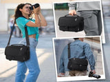 Anti-Theft Camera Shoulder Bag, Waterproof Polyester DSLR Camera Bag with Padded Compartments for V1237-ZY-917-075