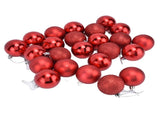 24Pcs Christmas Tree Ball 6cm Glittering Decoration Ornament for Home Party OfficeRed V1294-YM0523-3117210198812