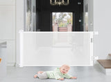 Retractable 1.5M Doorways Hallways Stairs Baby Gate Dog Pet Gate Indoor Outdoor Safety Gates White V324-HO-GATEWH15M
