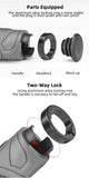 Bicycle Grips MTB Road Bike Double Lock Rubber Handlebar Grips Anti-Slip Rock Bros RED V382-GRIPANTISLIPRED