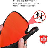 Travel Wallet - RFID Passport Holder, Self Locking Zipper Wear & Tear-Resistant Material, 3 Passport V1164-325751