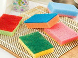Non Scratch Kitchen Cleaning Sponges, Multicolor Reusable Scrub Pads, For Dishes Pots Counter V1369-AZ3-W-15191