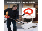 Snow Pusher Shovel, 76.2 cm Outdoor Snowplow Shovel with Ergonomic Grip, HDPE Plastic Blade, Winter V952-WLKSL3035INC7ZY9Y001V0