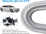 Air heater hose, 300 cm 2.5 cm stainless steel exhaust pipe, parking heater pipe with 2 hose V1237-ZY-203-5109