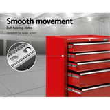 Giantz 5 Drawer Tool Box Cabinet Chest Trolley Box Garage Storage Toolbox Red TB-5DR-ROLL-RED