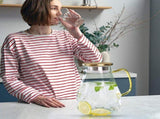 Thickened Diamond Glass Water Bottle, Large-capacity Beverage Pitcher, Crystal-clear Design for Easy V1192-AZ-W-24303