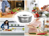 Vegetable and Fruit Dryer Spinner, Multi-Use Salad Washer V1263-JX-5386