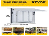Concession Window, 48 x 36 inch, Aluminum Alloy Food Truck Service Window with 4 Horizontal Sliding V952-SCFWCKYCB3648EBYGV0