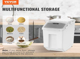 Ingredient Storage Bin, 2 x 15L Dispenser Bin with 2 Measuring Cups, Attachable Casters and Airtight V952-ZMXMX215L2CHMATLFV0