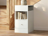 Levede Slim Bedside Table Nightstand Side End Table Storage Bedroom Cabinet NI1083-WH-AU