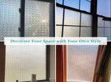 Window Privacy Film Frosted GlassClings Stained Glass Rainbow Bathroom Film Diamond 3D Static V1369-AZ3-W-06457