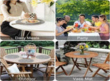 Homaxy Faux Leather Heat Resistant, 11.8" x 17" Retangle Table Mats with Diameter 13 and 3 V1258-DP02-F-139