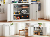 Artiss Steel Locker Cabinet Filing Mental Storage 3-Point Lock Adjustable Shelves White FC-METAL-100-WH