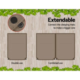 Weisshorn Self Inflating Mattress 10CM Camping Sleeping Mat Air Double Coffee CAMP-MAT-SUE-DT-CO