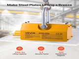 Permanent Magnetic Lifter, 1000 kg Pulling Capacity, Heavy Duty N42 Neodymium Lifting Magnet with V952-UXYCXP2200LBZMF3L001V0