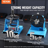 VEVOR Rotary Welding Positioner 10KG, 0-90&deg; Welding Positioning Turntable Table with 8.1 Inch 3-Jaw V952-HJBWJX10KG20A453NV3