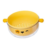 Double Layer Colander Bowl Set Large Capacity TPR Handle Fruit Vegetable Washing Bowl Strainer V1294-YM0901-3118230432511