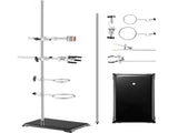 Lab Stand Support, Laboratory Retort Support Stand 2 Sets, Steel Lab Stand 23.6" Rod and 8.3" x 5.3" V952-SYZJJP2JT60C7MCUSV0