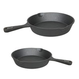 Toque Cast Iron Frying Pan Set 21cm 27cm Skillet BBQ KT1008_NZ