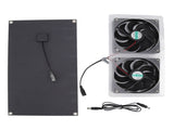 Solar Panel Fan Kit 100W Dual Fans IP67 Waterproof Low Noise Wide Application Solar Powered Fan For V1294-YM0715-3111220138411