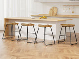 Artiss 4x Bar Stools Tractor Seat 65cm Wooden BA-TW-9090-H65-NTX4