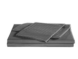 KENSINGTON 1200TC COTTON SHEET SET IN STRIPE-KING - CHARCOAL ABM-202143