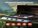 Carbon Steel Griddle, 22x16 inch Universal Flat Top Rectangular Plate, Gas Grill Griddle for BBQ V952-DCJPTG2016INSC89SV0