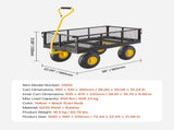 900 Lbs Heavy Duty Steel Garden Cart, Garden Wagon Cart on Wheels, Outdoor Metal Yard Utility Wagon V952-ZXHYTCHH900L1UA7KV0