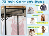 20 Pcs 24 x 72 Inch Garment Bags Bulk Hanging Clothes Storage Covers for Closet Organization V1259-DP01-A-1134