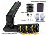 Adjustable-Angle 3-Speed Electric Grill Brush, Type-C, Stainless Steel Angled head,high-speed SS V1107-114-95675