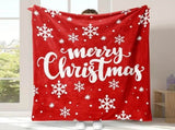Christmas Flannel Throw Blanket and Snowman Curtain Tieback Set, 150x200cm Thick Fleece Sofa Blanket V888-ELOSUNG54138
