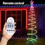 Jingle Jollys Christmas Tree 1.8m 100 RGB LED Rope Lights Xmas Trees Decoration XMAS-MOT-TREE-18-RGB