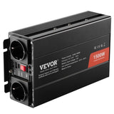 VEVOR Modified Sine Wave Inverter, 1500W, DC 12V to AC 230V Power Inverter with 2 AC Outlets 2 USB V952-XZXNBQ1500WXQCR5AV3