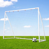 Everfit 8FT Soccer Football Goal Net UPVC Frame with PE Mesh Weatherproof Portable Goals for SN-B-8FT-WH