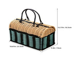 Handwoven Multi-Color Plastic Tote Bag for Storage and Versatile Use V1192-AZ-W-29783