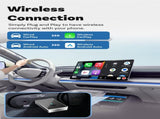 Mini 2-in-1 Wireless CarPlay & Android Auto Adapter - 5GHz WiFi 6, Bluetooth 5.4, Plug & Play V888-ELOSUNG35857