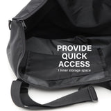Shopper Bag Tote Bag Foldable Travel Laptop Grocery Nylon KO-DUAL BLACK V274-GM-KOEBAG-SHOP-BK