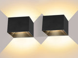 Wall light - cube lamp - Outdoor lamp - for indoor and outdoor use - black - industrial - LED lamp V1188-MS-313-0070