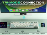 SOLAKAKA SK90 75% Compact Wireless Keyboard with Independent Number PadGreen & White V1300-SK90-GREEN-WHITE